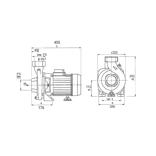 پمپ 3 اینچ پنتاکس مدل CS 200/3